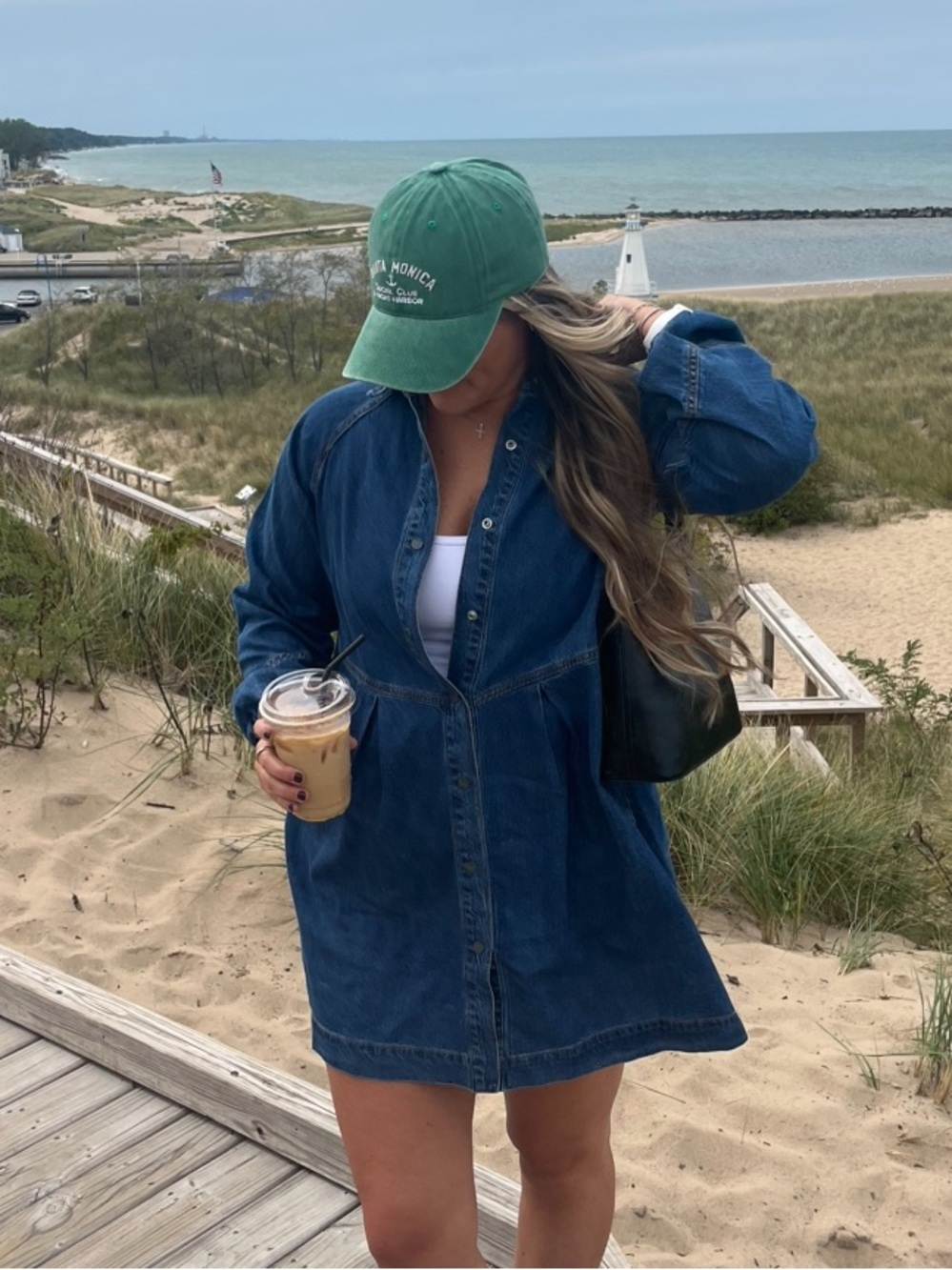 Habitual Blue Denim Button Front Dress